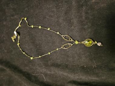 olive green necklace