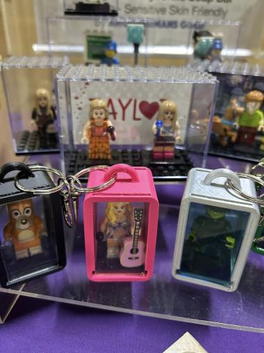 Mini Figures on Keychains and Display Cases