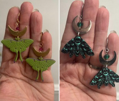 Luna Moth Earrings