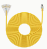 25ft Heavy Duty Extension Cord with 3-Outlet Tri-Tap Splitter