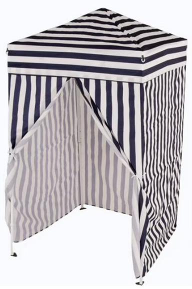 Black and White Striped 4x4 Canopy