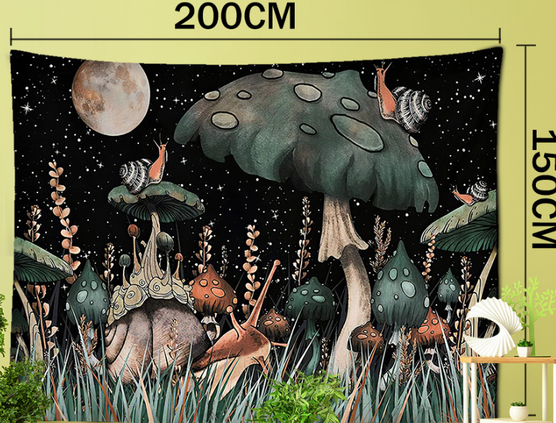 Psychedelic Mushroom Tapestry