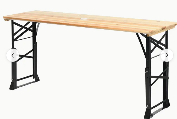 6' Wood Folding Table