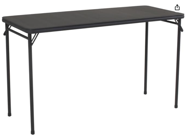 4 Foot Black Folding Table