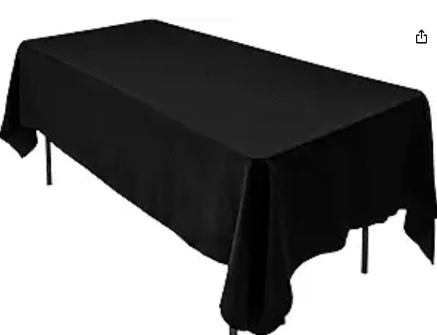 Rectangle Black Tablecloth