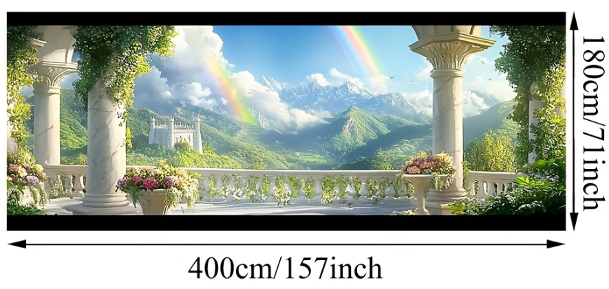 Palace Patio w/ Rainbows Backdrop