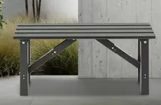 Black Metal Folding Bench