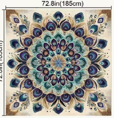 72x72 Peacock Backdrop