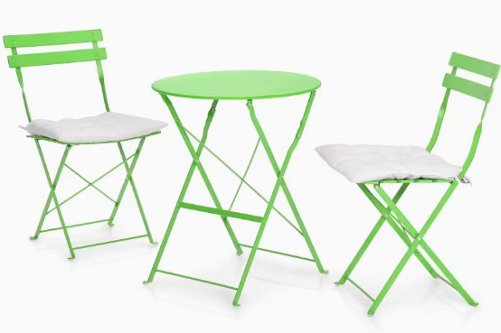 Bistro Set- Green Plain
