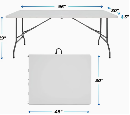 8 ft Plastic Folding Table