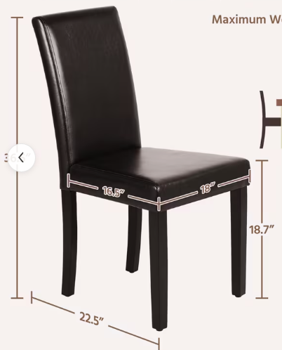 Leather Parsons Chair