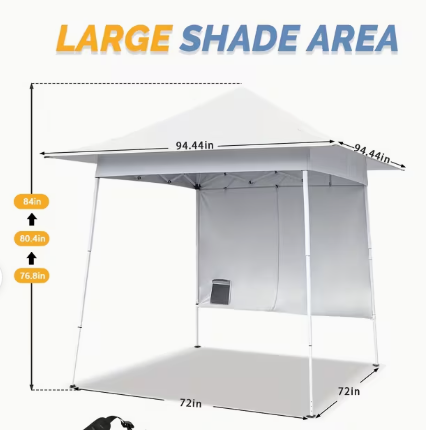 8x8 Canopy with Back Wall